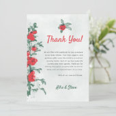 Kleine Tomato Rustic Chic Watercolor Babydusche Dankeskarte (Stehend Vorderseite)