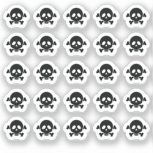 Kleine Totenkopf-Silhouette Aufkleber
