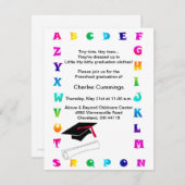 Kleine Tots-VorschulAbschluss-Mitteilung Einladung (Vorne/Hinten)