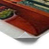 Kleine Touristenstadt mit vielen bunten Häusern Li Poster (Ecke)