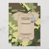 Kleine Trooper-Armee oder militärische Camouflage Einladung (Vorne/Hinten)