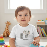 Kleine Trunk Schätze: Elephant Alphabet T-Shirt