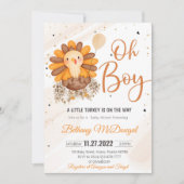 Kleine Türkei Erntedank Babydusche personalisieren Einladung (Vorderseite)