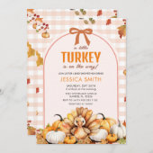 Kleine Türkei Herbst Herbst Pumpkin Baby Dusche Einladung (Vorne/Hinten)