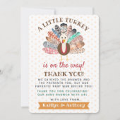 Kleine Türkei unterwegs! Erntedank Babydusche Dankeskarte (Vorderseite)