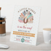 Kleine Türkei unterwegs! Erntedank Babydusche Sockelschild (In SItu)