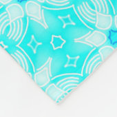 Kleine türkisch-weiße Poldecke Fleecedecke (Ecke)