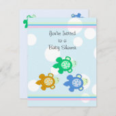 Kleine Turtles Baby Dusche Einladung (Vorne/Hinten)