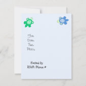 Kleine Turtles Baby Dusche Einladung (Rückseite)