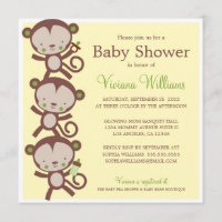 KLEINE ÜBERPRISE MONKEYS| BABY SHOWING INVITATION