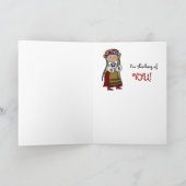 Kleine ukrainische Tänzerin Ukrainische Volkskunst Karte (Innenseite)