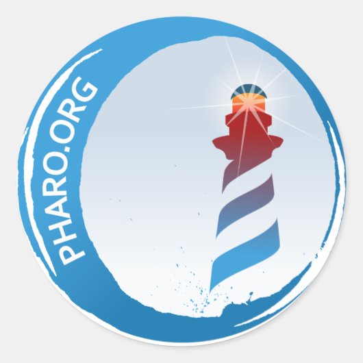 Kleine Umhüllung Pharo Runder Aufkleber (Vorderseite)