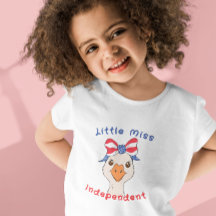 Kleine unabhängige Gans mit patriotischer Schleife