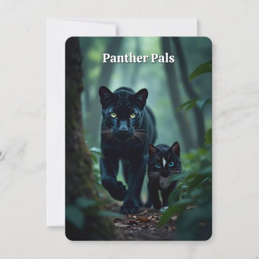 Kleine und große Katze - Panther Pals - Flachkarte (Vorderseite)
