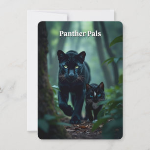 Kleine und große Katze - Panther Pals - Flachkarte