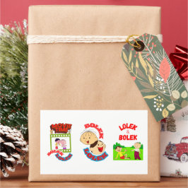 KLEINE UND LOLEK RECHTECKIGER AUFKLEBER