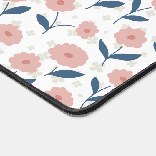 Kleine und wertvolle, hellrosa gemusterte Schreibt Schreibtischunterlage (Ecke)