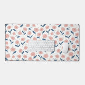 Kleine und wertvolle, hellrosa gemusterte Schreibt Schreibtischunterlage (Tastatur & Maus)
