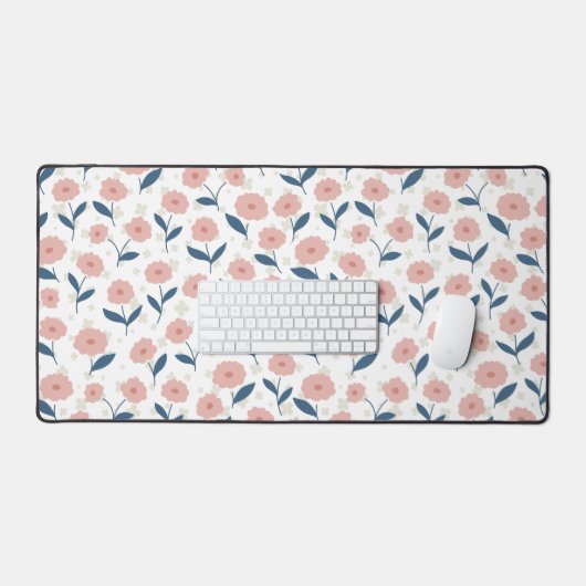 Kleine und wertvolle, hellrosa gemusterte Schreibt Schreibtischunterlage (Tastatur & Maus)
