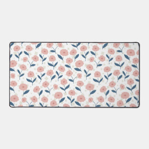 Kleine und wertvolle, hellrosa gemusterte Schreibt Schreibtischunterlage