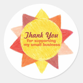 Kleine Unternehmen danke Ihnen Aufkleber - Sonnens