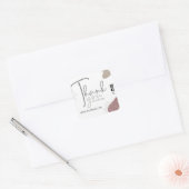 kleine Unternehmen, danke, Packungsbeilage Quadratischer Aufkleber (Umschlag)