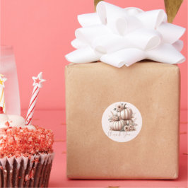 Kleine Unternehmen elegante rosa Blütenpracht Dank Runder Aufkleber