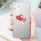 Kleine Unternehmen glücklich Valentinstag zwei Bal Aufkleber (Telefon)