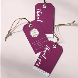 Kleine Unternehmen Kleidung Burgund Preis Tags Geschenkanhänger