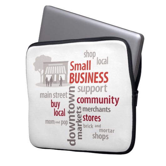 Kleine Unternehmen Laptopschutzhülle (Vorderseite Links)