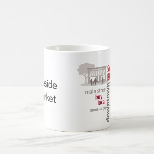 Kleine Unternehmen, lokale Geschäfte, lokale Einkä Kaffeetasse (Mittel)