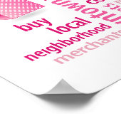 Kleine Unternehmen, lokale Geschäfte, lokale Einkä Poster (Ecke)