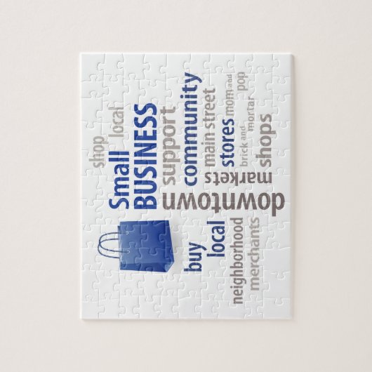 Kleine Unternehmen, lokale Geschäfte, lokale Einkä Puzzle (Vertikal)