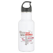 Kleine Unternehmen, lokale Geschäfte, lokale Einkä Trinkflasche (Vorderseite)