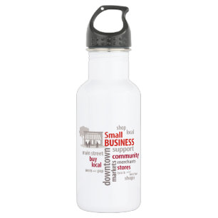 Kleine Unternehmen, lokale Geschäfte, lokale Einkä Trinkflasche