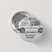 Kleine Unternehmen mit Namen für Unternehmen Van Button (Vorne & Hinten)