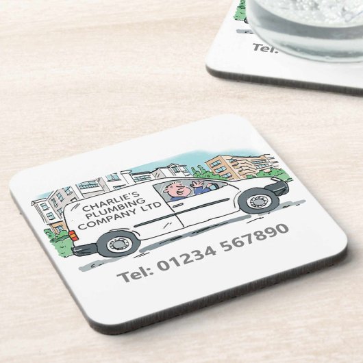 Kleine Unternehmen mit Namen für Unternehmen Van Getränkeuntersetzer