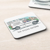 Kleine Unternehmen mit Namen für Unternehmen Van Getränkeuntersetzer (Linke Seite)