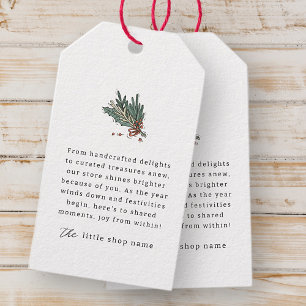 Kleine Unternehmen Moderner Minimalistischer Urlau Geschenkanhänger