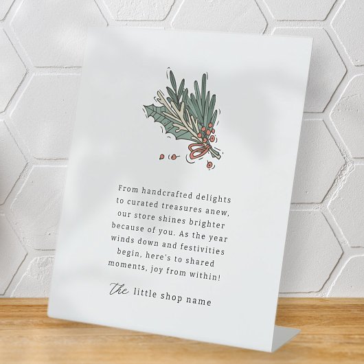 Kleine Unternehmen Moderner Minimalistischer Urlau Sockelschild