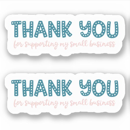 Kleine Unternehmen Niedlich Moderne Vielen Dank St Aufkleber (Vorderseite)