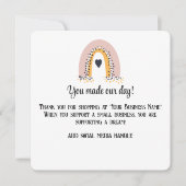 Kleine Unternehmen Vielen Dank, dass Sie sich Kart Einladung (Vorderseite)