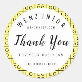 Kleine Unternehmen Vielen Dank für Ihre Werbe-Logo Runder Aufkleber