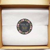 Kleine Unternehmen Vielen Dank Logo Dusty Pink Flo Runder Aufkleber