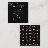 Kleine Unternehmen Vielen Dank Shop Review Hearts Quadratische Visitenkarte (Vorne/Hinten)