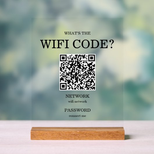 Kleine Unternehmen Was ist der Wifi QR Code? Acrylschild (Neutral)