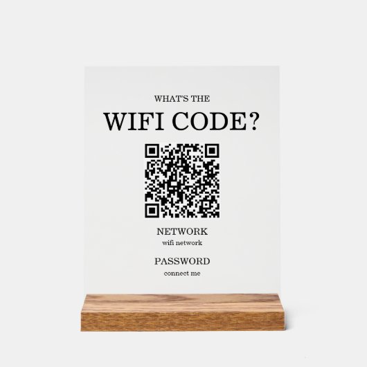 Kleine Unternehmen Was ist der Wifi QR Code? Acrylschild (Vorderseite)