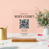 Kleine Unternehmen Was ist der Wifi QR Code? Acrylschild (Hochzeit)