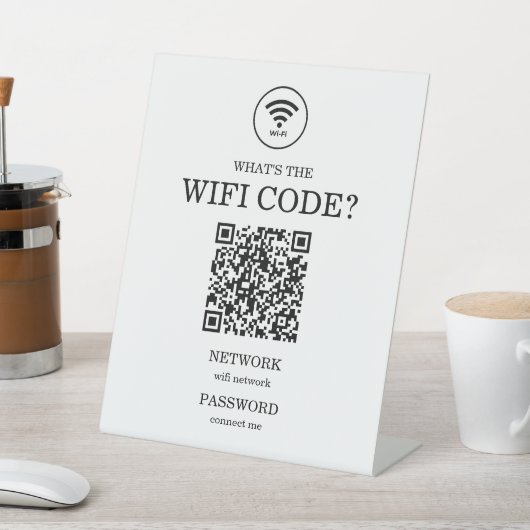 Kleine Unternehmen Was ist der Wifi QR Code? Sockelschild (In SItu)
