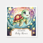 Kleine Unterwasser-Schildkrötendusche Serviette (Vorderseite)